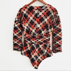 Junya Watanabe Comme Des Garçons Bodysuit Woven Wool Mohair Small RARE Runway